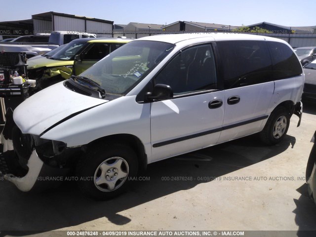 2P4GP2530YR598578 - 2000 PLYMOUTH VOYAGER WHITE photo 2