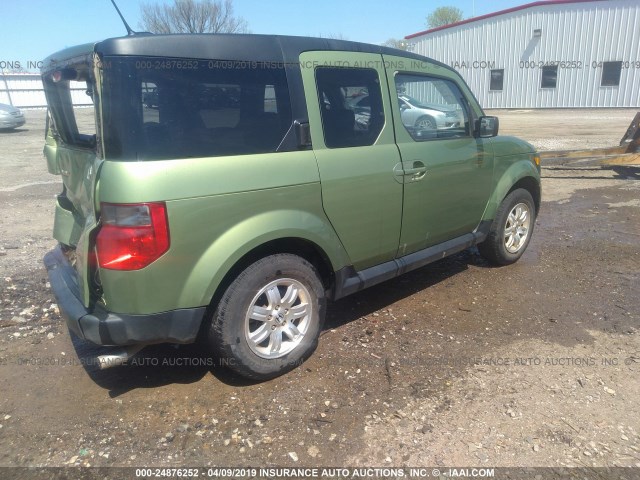 5J6YH28766L024099 - 2006 HONDA ELEMENT EX GREEN photo 4