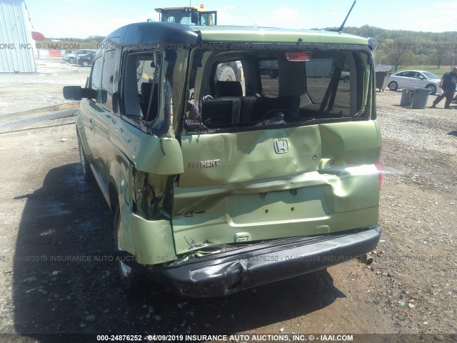 5J6YH28766L024099 - 2006 HONDA ELEMENT EX GREEN photo 6