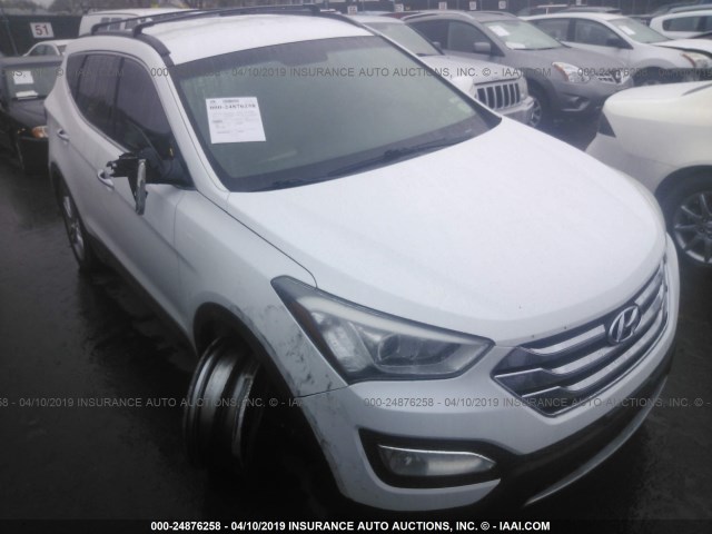 5XYZUDLA9DG017192 - 2013 HYUNDAI SANTA FE SPORT  WHITE photo 1