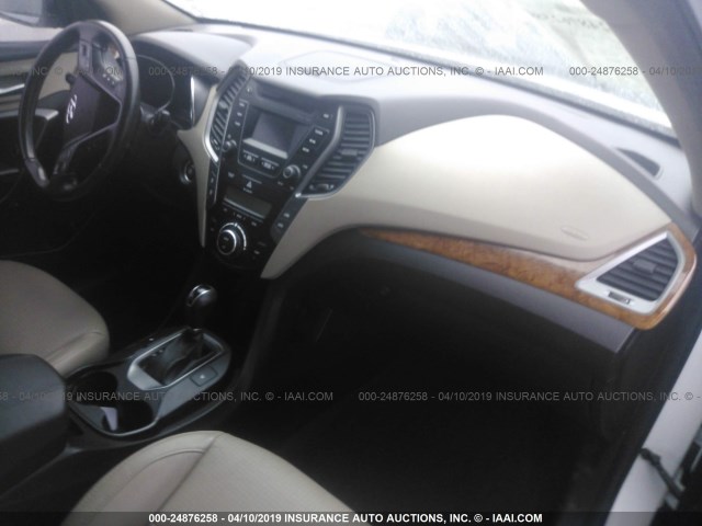 5XYZUDLA9DG017192 - 2013 HYUNDAI SANTA FE SPORT  WHITE photo 5