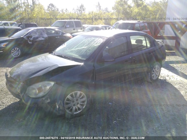 1G1AT58H197205276 - 2009 CHEVROLET COBALT LT BLUE photo 2