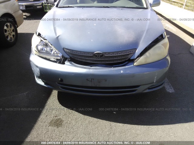 JTDBE32K030206109 - 2003 TOYOTA CAMRY LE/XLE BLUE photo 6