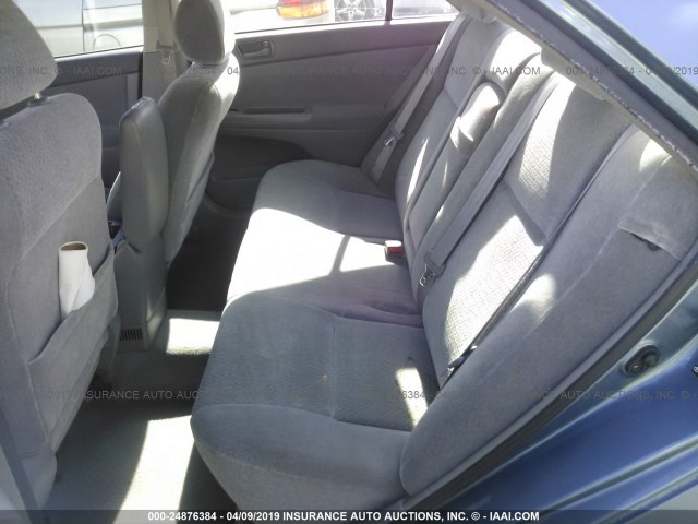 JTDBE32K030206109 - 2003 TOYOTA CAMRY LE/XLE BLUE photo 8