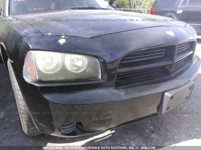 2B3KA43HX6H263200 - 2006 DODGE CHARGER SE/SXT BLACK photo 6