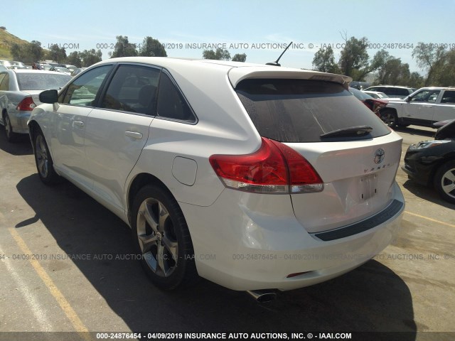 4T3ZK3BB2AU028624 - 2010 TOYOTA VENZA WHITE photo 3