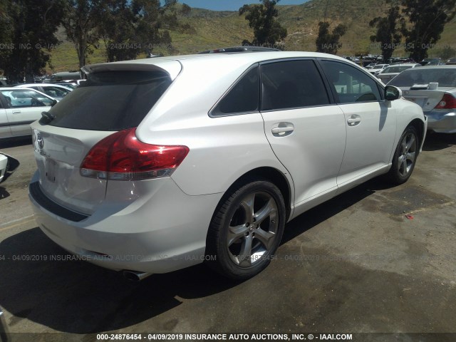 4T3ZK3BB2AU028624 - 2010 TOYOTA VENZA WHITE photo 4