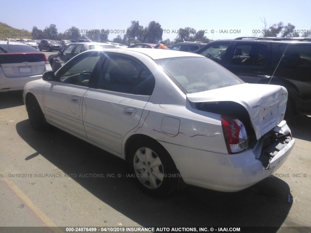 KMHDN45D82U303587 - 2002 HYUNDAI ELANTRA GLS/GT WHITE photo 3