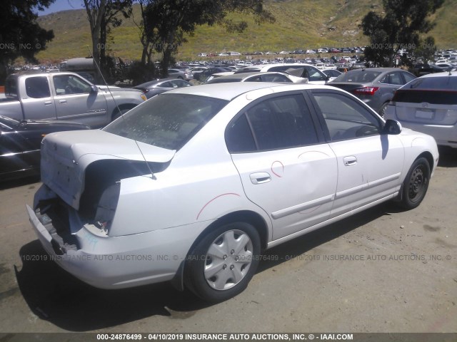 KMHDN45D82U303587 - 2002 HYUNDAI ELANTRA GLS/GT WHITE photo 4