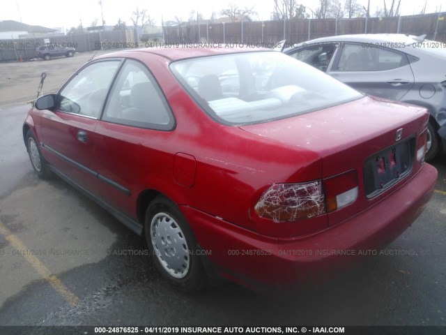 1HGEJ6123VL067995 - 1997 HONDA CIVIC DX RED photo 3