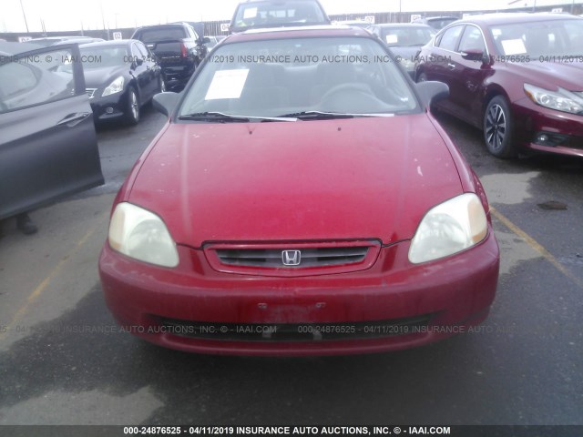 1HGEJ6123VL067995 - 1997 HONDA CIVIC DX RED photo 6