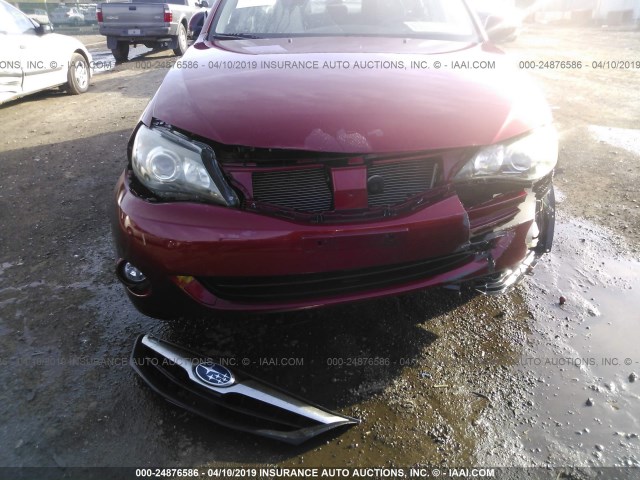 JF1GE6B60BH515434 - 2011 SUBARU IMPREZA 2.5I PREMIUM RED photo 6