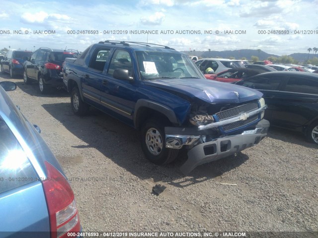 3GNEC13TX3G285287 - 2003 CHEVROLET AVALANCHE C1500 BLUE photo 1