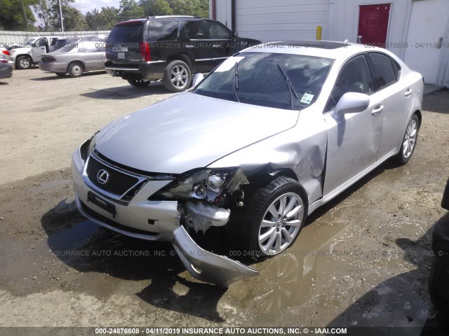 JTHCK262475010358 - 2007 LEXUS IS 250 SILVER photo 2