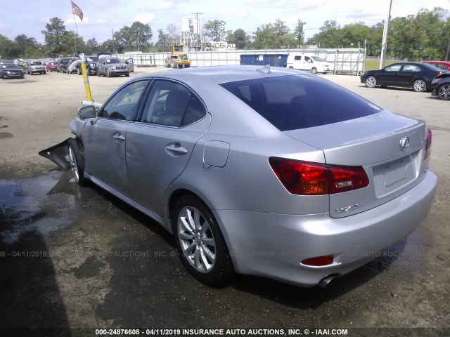 JTHCK262475010358 - 2007 LEXUS IS 250 SILVER photo 3