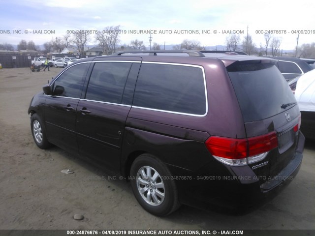 5FNRL387X8B045185 - 2008 HONDA ODYSSEY EXL PURPLE photo 3