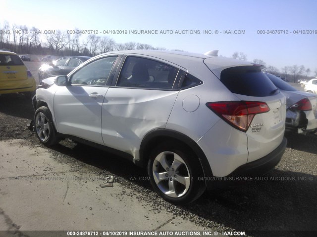 3CZRU6H54GM726296 - 2016 HONDA HR-V EX WHITE photo 3