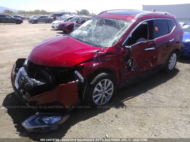 5N1AT2MT0HC793446 - 2017 NISSAN ROGUE S/SL RED photo 2