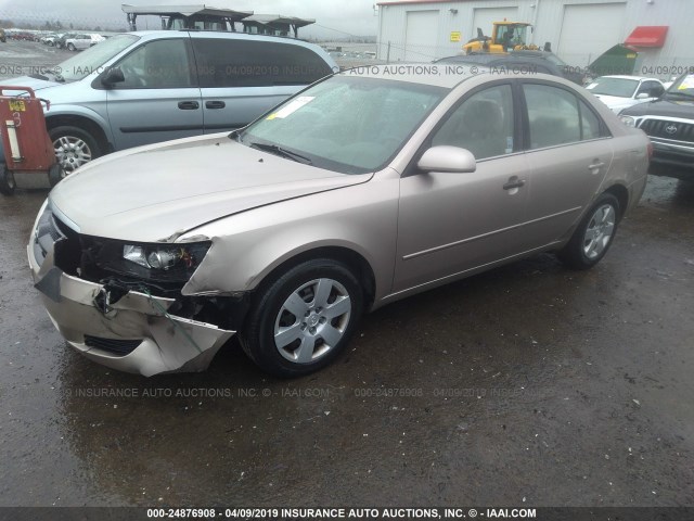 5NPET46C67H230306 - 2007 HYUNDAI SONATA GLS GRAY photo 2