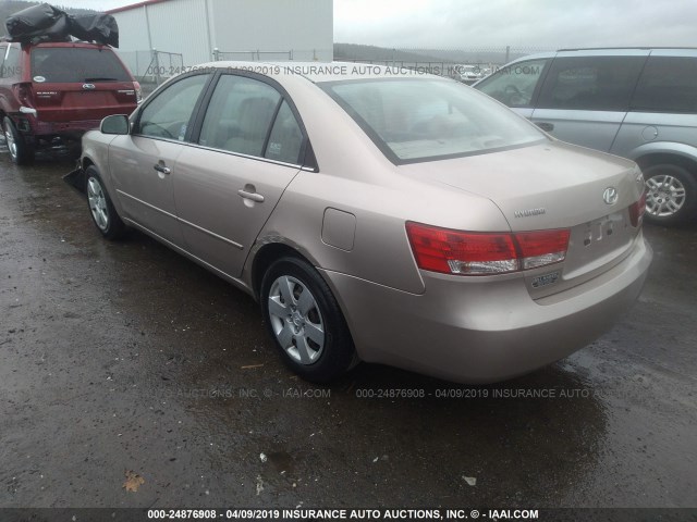 5NPET46C67H230306 - 2007 HYUNDAI SONATA GLS GRAY photo 3