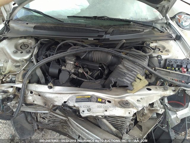 1C3EL46X34N394518 - 2004 CHRYSLER SEBRING LX SILVER photo 10