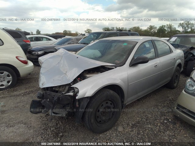 1C3EL46X34N394518 - 2004 CHRYSLER SEBRING LX SILVER photo 2