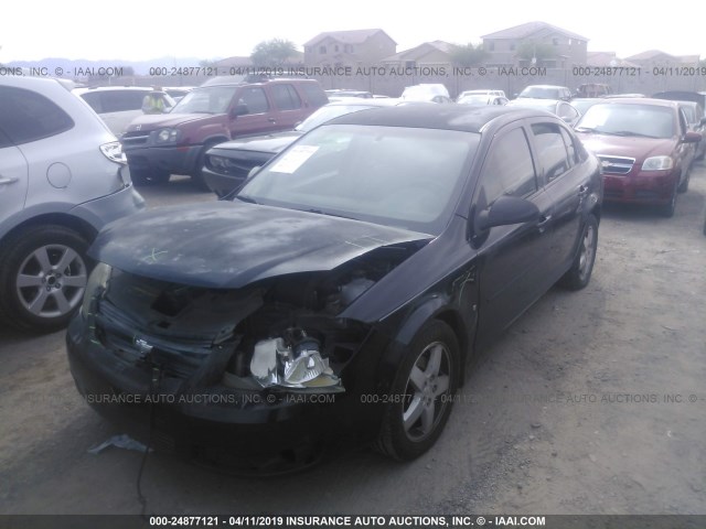 1G1AL58F887156798 - 2008 CHEVROLET COBALT LT BLACK photo 2