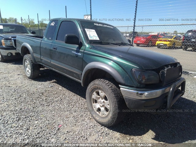 5TEWN72N72Z143706 - 2002 TOYOTA TACOMA XTRACAB GREEN photo 1