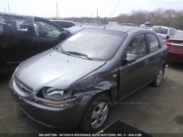 KL1TD56646B602947 - 2006 CHEVROLET AVEO LS GRAY photo 2