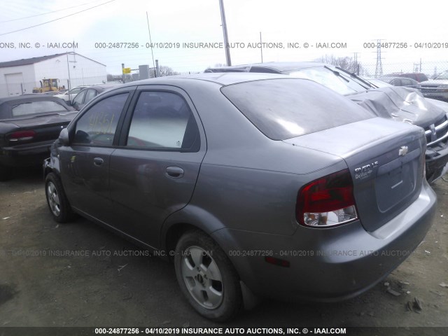 KL1TD56646B602947 - 2006 CHEVROLET AVEO LS GRAY photo 3