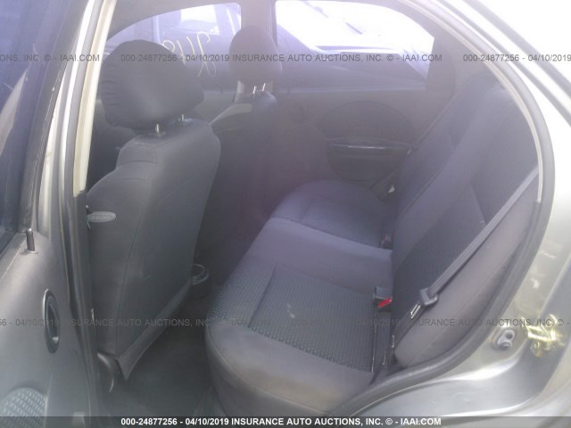 KL1TD56646B602947 - 2006 CHEVROLET AVEO LS GRAY photo 8