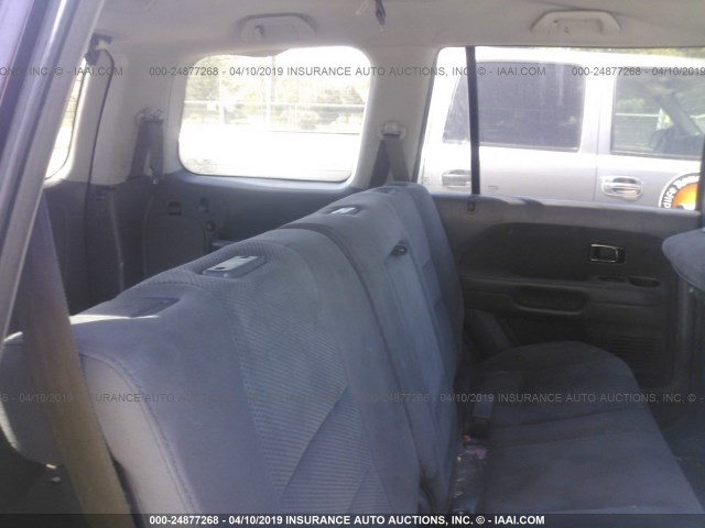 5FNYF28457B021393 - 2007 HONDA PILOT EX BURGUNDY photo 8