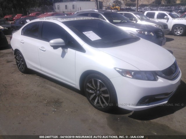 19XFB2F9XFE280127 - 2015 HONDA CIVIC EXL WHITE photo 1