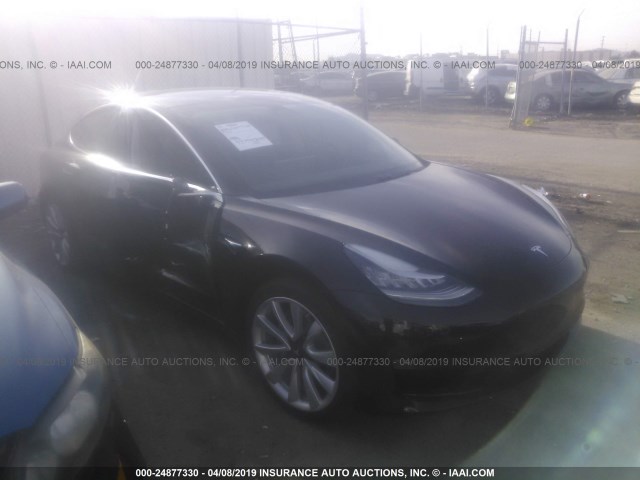 5YJ3E1EA3JF036077 - 2018 TESLA MODEL 3 BLACK photo 1