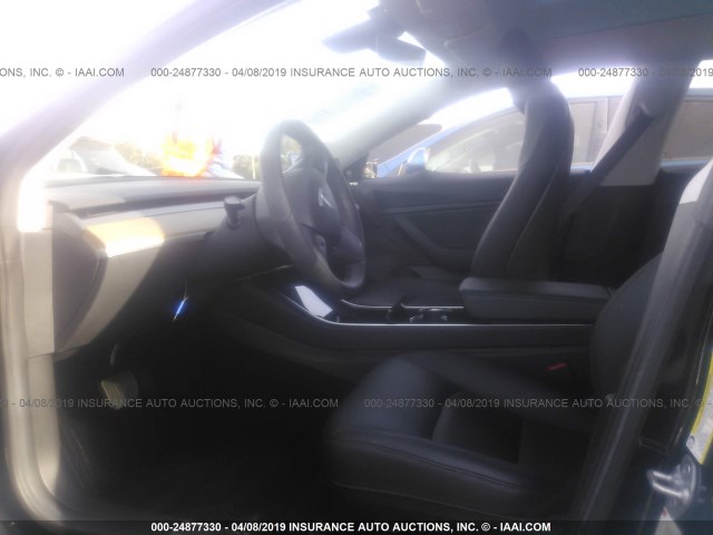 5YJ3E1EA3JF036077 - 2018 TESLA MODEL 3 BLACK photo 5