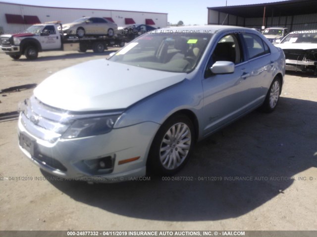 3FADP0L31BR145415 - 2011 FORD FUSION HYBRID BLUE photo 2