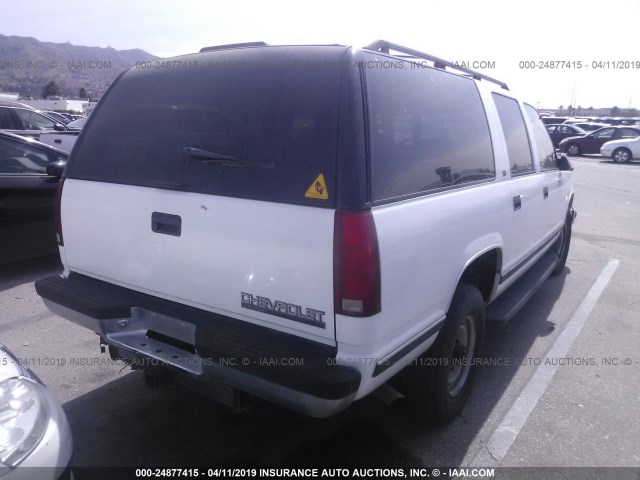 1GNGC26J2XJ370881 - 1999 CHEVROLET SUBURBAN C2500 WHITE photo 4