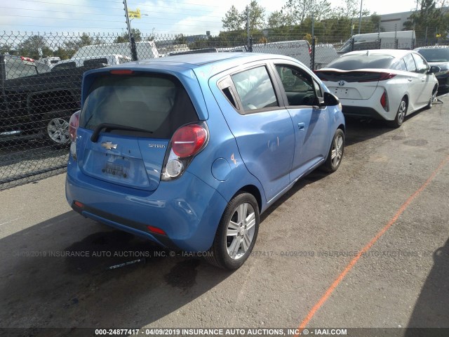 KL8CD6S91EC542187 - 2014 CHEVROLET SPARK 1LT BLUE photo 4