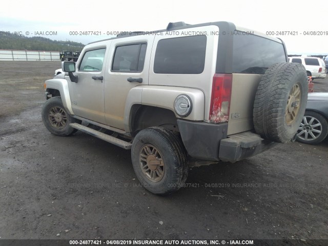 5GTDN136268103514 - 2006 HUMMER H3 GRAY photo 3