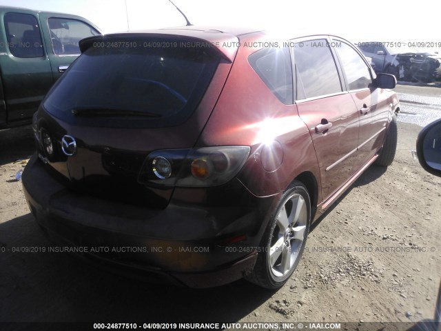 JM1BK143261496046 - 2006 MAZDA 3 HATCHBACK MAROON photo 4