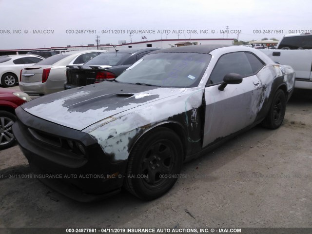 2C3CDYAG3CH204310 - 2012 DODGE CHALLENGER SXT BLACK photo 2