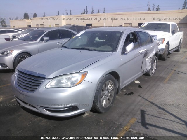 1C3CCBAB0CN272169 - 2012 CHRYSLER 200 LX SILVER photo 2