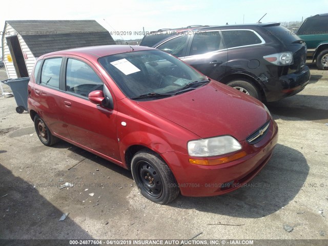 KL1TD66697B710178 - 2007 CHEVROLET AVEO LS RED photo 1