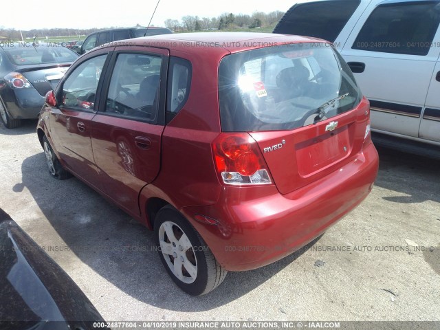 KL1TD66697B710178 - 2007 CHEVROLET AVEO LS RED photo 3