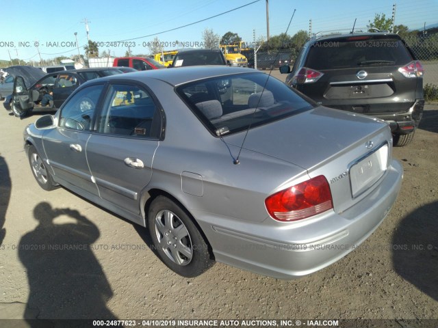 KMHWF25S74A956201 - 2004 HYUNDAI SONATA GL SILVER photo 3