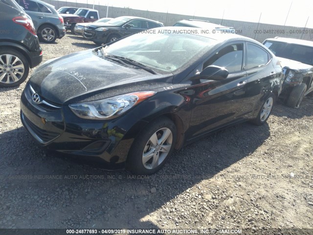 KMHDH4AE5DU827045 - 2013 HYUNDAI ELANTRA GLS/LIMITED BLACK photo 2