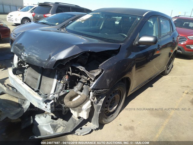 2T1KU40E89C052334 - 2009 TOYOTA COROLLA MATRIX  BLACK photo 2
