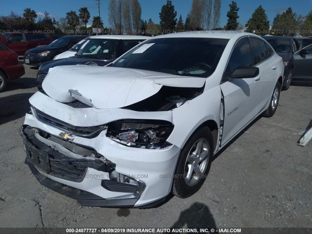 1G1ZB5ST8GF222484 - 2016 CHEVROLET MALIBU LS WHITE photo 2