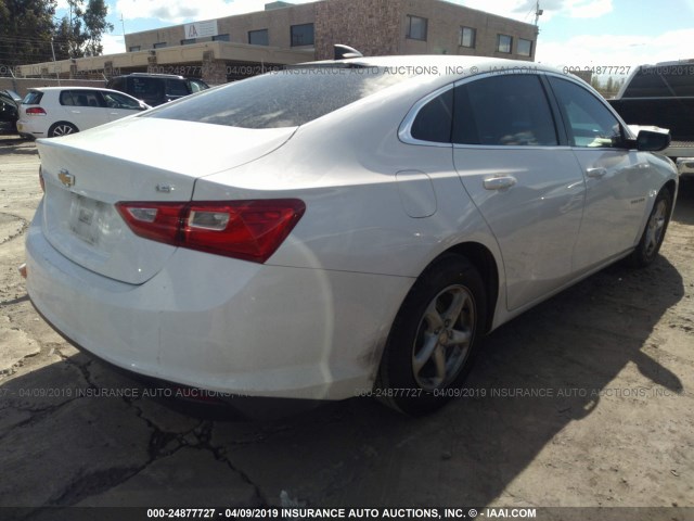 1G1ZB5ST8GF222484 - 2016 CHEVROLET MALIBU LS WHITE photo 4