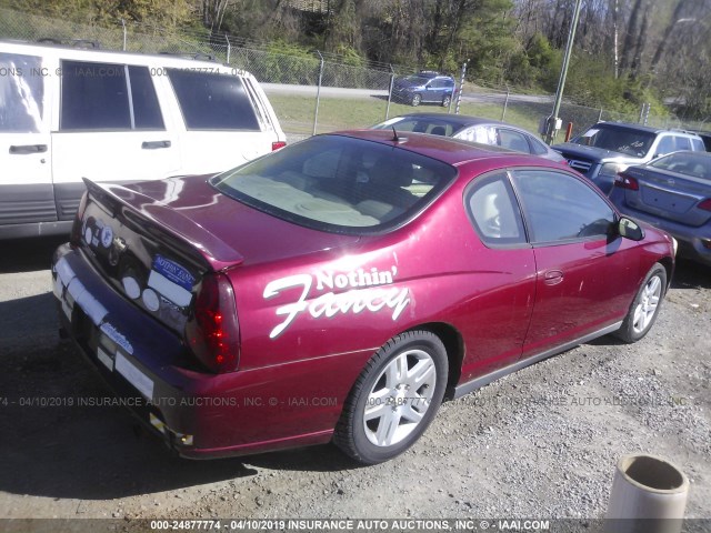 2G1WK151969166374 - 2006 CHEVROLET MONTE CARLO LT RED photo 4